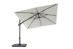 OUTFLEXX Ampelschirm, Creme, Pulverbesch. Aluminium, 300x300 Cm, Inkl. Plattenständer, Twist-Funktion -Garden Ease Wohnen Verkaufe 2 16108.jpg