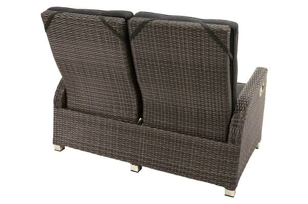 Ploß Rocking Comfort Dining / Lounge 2-Sitzer Sofa, Grau/braun-meliert, Polyrattan, 148x85x112 Cm, Verstellbar 2 Ploß Rocking Comfort Dining / Lounge 2-Sitzer Sofa, Grau/braun-meliert, Polyrattan, 148x85x112 Cm, Verstellbar – Bild 2