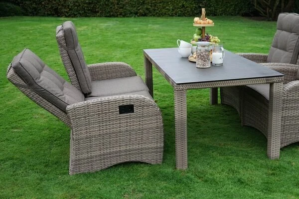 Ploß Rabida Comfort Dining / Lounge 2-Sitzer Sofa, Champagner-meliert, Polyrattan, 148x85x112 Cm, Verstellbar 2 Ploß Rabida Comfort Dining / Lounge 2-Sitzer Sofa, Champagner-meliert, Polyrattan, 148x85x112 Cm, Verstellbar – Bild 2