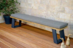 OUTFLEXX Bank, Dark Grey/natur, Alu/recycled FSC®-Teak, 240x100x45cm, Mit Baumkante -Garden Ease Wohnen Verkaufe 2 20317.jpg