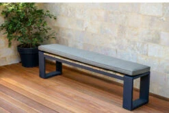 OUTFLEXX Kona Bank, Dark Grey/natur, Alu/recycled FSC®-Teak, 200x40x45cm, Rustikal Gebürstet, U-Gestell -Garden Ease Wohnen Verkaufe 2 20329.jpg