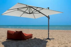 OUTFLEXX Ampelschirm, Anthrazit/creme, Alu/Polyester, 350x350cm, Inkl. Plattenständer -Garden Ease Wohnen Verkaufe 2 20362.jpg