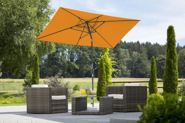 Schneider® SCHNEIDER Tunis Mittelstockschirm, Mandarine, Rechteckig, 270 X 150 Cm 2 Schneider® SCHNEIDER Tunis Mittelstockschirm, Mandarine, Rechteckig, 270 X 150 Cm – Bild 2