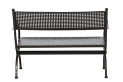 MBM Bank Romeo, Marone, Schmiedeeisen Verzinkt, Pulverbeschichtet, 2-Sitzer, 122x90x62 Cm -Garden Ease Wohnen Verkaufe 3 10887.jpg