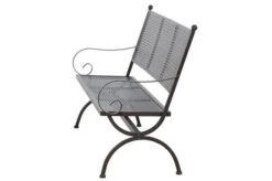 MBM Bank Romeo, Marone, Schmiedeeisen Verzinkt, Pulverbeschichtet, 3-Sitzer, 171x101x68 Cm -Garden Ease Wohnen Verkaufe 3 10896.jpg