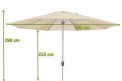 DOPPLER Active Mittelstockschirm, Natur, Aluminium/Textil, Ø 380 Cm, Mit Kurbel -Garden Ease Wohnen Verkaufe 3 12354 1.jpg