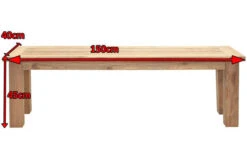 OUTFLEXX Sitzbank, Natur, Recyceltes SLVK-Teakholz, 150 X 40 X 45 Cm -Garden Ease Wohnen Verkaufe 3 13424 2.jpg