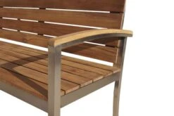 OUTFLEXX Gartenbank, FSC-Teakholz/Edelstahl, 3-Sitzer, 160x55x80cm -Garden Ease Wohnen Verkaufe 3 13536.jpg