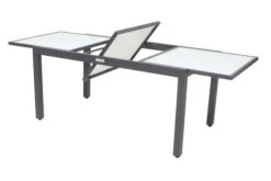 VILLANA Esstischgarnitur, Anthrazit/grau, Alu/Textil, Tisch 160/220 Cm, 8 Stapelstühle -Garden Ease Wohnen Verkaufe 3 13888.jpg