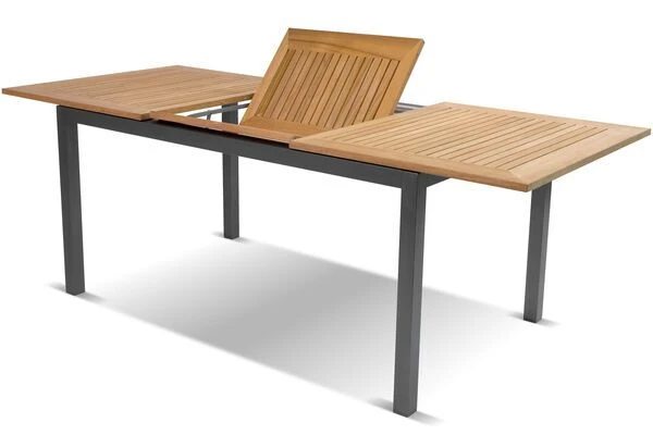 HARTMAN Alice Esstischgruppe, Xerix/natur, Alu/FSC-Teak, 4x4 Textilen, 4 Hochlehner, 150/210x90cm 6 HARTMAN Alice Esstischgruppe, Xerix/natur, Alu/FSC-Teak, 4x4 Textilen, 4 Hochlehner, 150/210x90cm – Bild 6