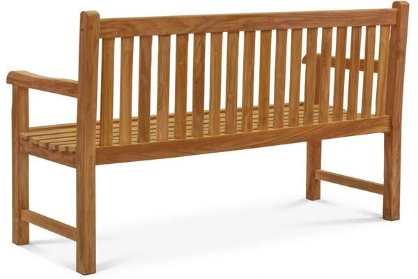 OUTFLEXX Ontario 3-Sitzer Gartenbank, Natur, Teakholz, 150x62x92cm, Fein Geschliffen 3 OUTFLEXX Ontario 3-Sitzer Gartenbank, Natur, Teakholz, 150x62x92cm, Fein Geschliffen – Bild 3