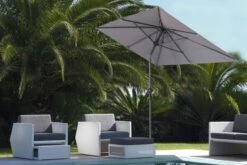 OUTFLEXX Mittelstockschirm, Hellgrau, Pulverbesch. Aluminium/Polyester PA-beschichtet, 270x150cm -Garden Ease Wohnen Verkaufe 3 18350.jpg