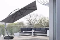 OUTFLEXX Luxus Ampelschirm, Anthrazit, Edelstahl/Aluminium, 350x350cm, Inkl. Schirmständer Und Schutzhülle -Garden Ease Wohnen Verkaufe 3 18352.jpg