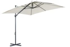 OUTFLEXX Ampelschirm, Anthrazit/creme, Pulverbesch. Aluminium, 250x250cm, Inkl. Plattenständer -Garden Ease Wohnen Verkaufe 3 18353.jpg