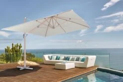 OUTFLEXX Ampelschirm, Creme, Aluminium In Holzoptik, 400x300cm, Inkl. Plattenständer -Garden Ease Wohnen Verkaufe 3 18511.jpg