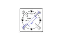 OUTFLEXX Adapterplatte Für Schirmständer Und Bodenanker, Anthrazit, Alu, 16x16x1,5cm, Lochabstand 64-113mm -Garden Ease Wohnen Verkaufe 3 18885.jpg