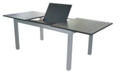 DOPPLER Expert Esstischgarnitur, Silber/schwarz, Alu/Textilene, 6 Multipositionssessel, 150-210x90cm -Garden Ease Wohnen Verkaufe 3 18957.jpg