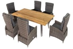 OUTFLEXX Esstischgarnitur, Edelstahl/recyceltes FSC-Teak, Tisch 200x100 Cm, 6 Hochlehner- Diningsessel, A-Gestell -Garden Ease Wohnen Verkaufe 3 19378.jpg