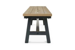 OUTFLEXX Belanda Bank, Dark Grey/natur, Alu/recycled FSC®-Teak, 200x40x45cm, Rustikal Gebürstet, A-Gestell -Garden Ease Wohnen Verkaufe 3 20322.jpg