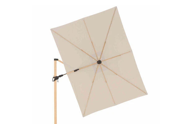 DOPPLER Alu Wood Pendelschirm, Natur, Alu/Polyester, 300x220 Cm, Mit Kurbel, Holzoptik 4 DOPPLER Alu Wood Pendelschirm, Natur, Alu/Polyester, 300x220 Cm, Mit Kurbel, Holzoptik – Bild 4