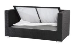 OUTFLEXX 2-Sitzer Sofa, Schwarz, Polyrattan 152x85x70cm, Inkl. Polster Und Wasserfeste Kissenbox 7 OUTFLEXX 2-Sitzer Sofa, Schwarz, Polyrattan 152x85x70cm, Inkl. Polster Und Wasserfeste Kissenbox -Garden Ease Wohnen Verkaufe 3 2392 2 BOX.jpg