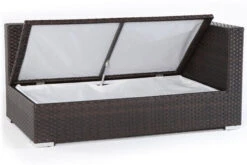 OUTFLEXX 2-Sitzer Ecksofa, Braun, Polyrattan, 145x85x70cm, Armlehne Li, Inkl. Kissen, Wasserfeste Kissenbox -Garden Ease Wohnen Verkaufe 3 2393 3 BOX.jpg