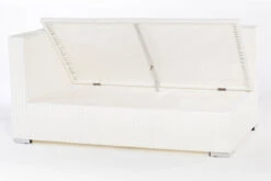 OUTFLEXX 2-Sitzer Ecksofa, Weiß, Polyrattan, 145x85x70cm, Armlehne Re, Inkl. Polster, Wasserfeste Kissenbox -Garden Ease Wohnen Verkaufe 3 2511 4 BOX.jpg