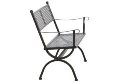 MBM Bank Romeo, Marone, Schmiedeeisen Verzinkt, Pulverbeschichtet, 2-Sitzer, 122x90x62 Cm -Garden Ease Wohnen Verkaufe 4 10887.jpg