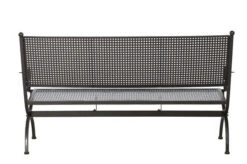 MBM Bank Romeo, Marone, Schmiedeeisen Verzinkt, Pulverbeschichtet, 3-Sitzer, 171x101x68 Cm -Garden Ease Wohnen Verkaufe 4 10896.jpg