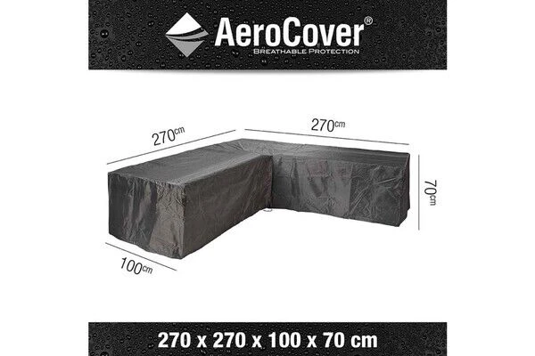 AeroCover Schutzhülle In L-Form Für Lounge Sets, Ripstop-Gewebe, 270 X 270 X 100 X 70 Cm 4 AeroCover Schutzhülle In L-Form Für Lounge Sets, Ripstop-Gewebe, 270 X 270 X 100 X 70 Cm – Bild 4