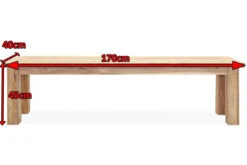 OUTFLEXX Sitzbank, Natur, Recyceltes SLVK-Teakholz, 170 X 40 X 45 Cm -Garden Ease Wohnen Verkaufe 4 13424 3.jpg