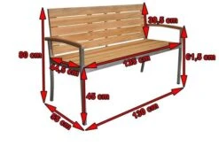 OUTFLEXX Gartenbank, FSC-Teakholz/Edelstahl, 2-Sitzer, 130x55x80cm -Garden Ease Wohnen Verkaufe 4 13537.jpg