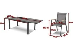 HARTMAN Esstischgarnitur, Xerix-anthrazit, Alu/HPL, 260/160x90 Cm, 6 Sessel -Garden Ease Wohnen Verkaufe 4 13968.jpg