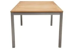 OUTFLEXX Set, Schwarz, Edelstahl/Teak, Tisch 180/240 X 100 Cm, 6 Stapelstühle Gepolstert -Garden Ease Wohnen Verkaufe 4 14137.jpg