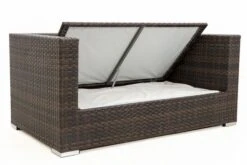 OUTFLEXX 2-Sitzer Sofa, Braun Marmoriert, Polyrattan, 152 X 85 X 70 Cm, Wasserfeste Kissenbox -Garden Ease Wohnen Verkaufe 4 15734 2 BOX.jpg