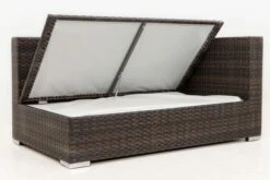 OUTFLEXX 2-Sitzer Ecksofa, Braun Marmoriert, Polyrattan, 145 X 85 X 70 Cm, Wasserfeste Kissenbox, Armlehne Li. -Garden Ease Wohnen Verkaufe 4 15734 3 BOX.jpg