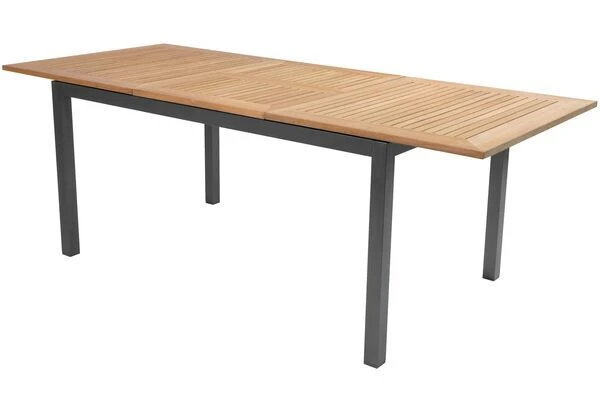 HARTMAN Alice Esstischgruppe, Xerix/natur, Alu/FSC-Teak, 4x4 Textilen, 4 Hochlehner, 150/210x90cm 4 HARTMAN Alice Esstischgruppe, Xerix/natur, Alu/FSC-Teak, 4x4 Textilen, 4 Hochlehner, 150/210x90cm – Bild 4