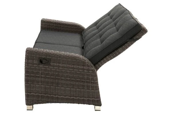 Ploß Rocking Comfort Dining / Lounge 2-Sitzer Sofa, Grau/braun-meliert, Polyrattan, 148x85x112 Cm, Verstellbar 4 Ploß Rocking Comfort Dining / Lounge 2-Sitzer Sofa, Grau/braun-meliert, Polyrattan, 148x85x112 Cm, Verstellbar – Bild 4