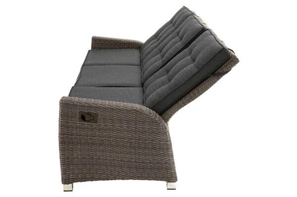 Ploß Rocking Comfort Dining / Lounge 3-Sitzer Sofa, Grau/braun-meliert, Polyrattan, 210x85x112 Cm, Verstellbar 4 Ploß Rocking Comfort Dining / Lounge 3-Sitzer Sofa, Grau/braun-meliert, Polyrattan, 210x85x112 Cm, Verstellbar – Bild 4