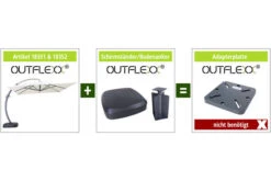 OUTFLEXX Luxus Ampelschirm, Anthrazit, Edelstahl/Aluminium, 350x350cm, Inkl. Schirmständer Und Schutzhülle -Garden Ease Wohnen Verkaufe 4 18352.jpg