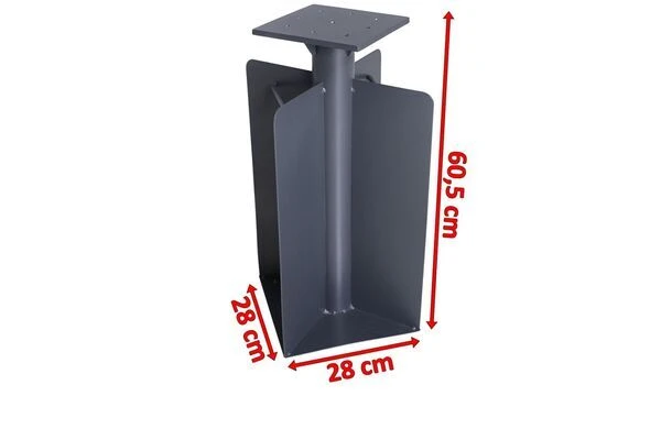 OUTFLEXX Bodenanker XL Für Ampelschirme, Anthrazit, Pulverbesch. Stahl, 28x28x60,5, Zum Einbetonieren 5 OUTFLEXX Bodenanker XL Für Ampelschirme, Anthrazit, Pulverbesch. Stahl, 28x28x60,5, Zum Einbetonieren – Bild 5