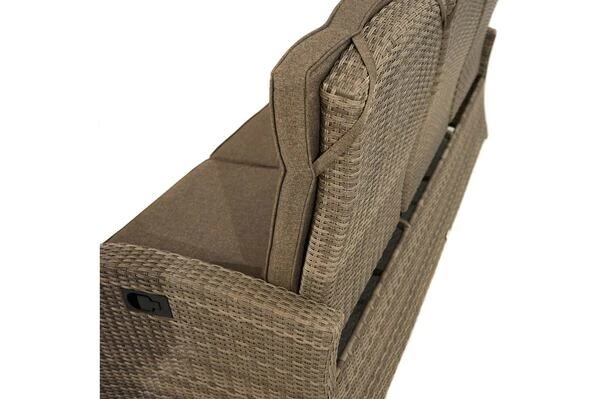 Ploß Rabida Comfort Dining / Lounge 3-Sitzer Sofa, Champagner-meliert, Polyrattan, 210x85x112 Cm, Verstellbar 4 Ploß Rabida Comfort Dining / Lounge 3-Sitzer Sofa, Champagner-meliert, Polyrattan, 210x85x112 Cm, Verstellbar – Bild 4