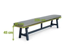 OUTFLEXX Belanda Bank, Dark Grey/natur, Alu/recycled FSC®-Teak, 200x40x45cm, Rustikal Gebürstet, A-Gestell -Garden Ease Wohnen Verkaufe 4 20322.jpg