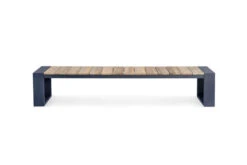 OUTFLEXX Kona Bank, Dark Grey/natur, Alu/recycled FSC®-Teak, 240x40x45cm, Rustikal Gebürstet, U-Gestell -Garden Ease Wohnen Verkaufe 4 20327.jpg