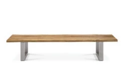 OUTFLEXX Bank, Natur, Edelstahl & Recycled FSC-Teak, 200x40x45cm, Baumkante -Garden Ease Wohnen Verkaufe 4 20356.jpg