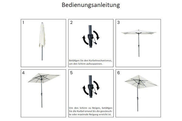 Schneider® SCHNEIDER Tunis Mittelstockschirm, Mandarine, Rechteckig, 270 X 150 Cm 4 Schneider® SCHNEIDER Tunis Mittelstockschirm, Mandarine, Rechteckig, 270 X 150 Cm – Bild 4