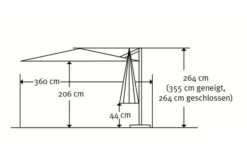 Schneider® SCHNEIDER Rhodos Twist Ampelschirm, Silbergrau, Quadratisch, 300 X 300 Cm -Garden Ease Wohnen Verkaufe 4 21287.jpg
