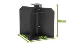 OUTFLEXX Bodenanker XXL Für Ampelschirme, Anthrazit, Pulverbesch. Stahl, 50x50x63 Cm, Zum Einbetonieren -Garden Ease Wohnen Verkaufe 4 21594.jpg