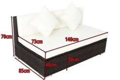 OUTFLEXX 2-Sitzer Mittelelement, Braun, Polyrattan, 140x85x70cm, Inkl. Polster, Wasserfeste Kissenbox -Garden Ease Wohnen Verkaufe 4 2393 16 BOX.jpg