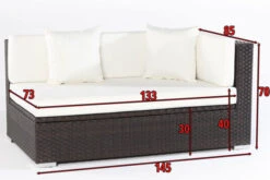OUTFLEXX 2-Sitzer Ecksofa, Braun, Polyrattan, 145x85x70cm, Armlehne Li, Inkl. Kissen, Wasserfeste Kissenbox -Garden Ease Wohnen Verkaufe 4 2393 3 BOX.jpg